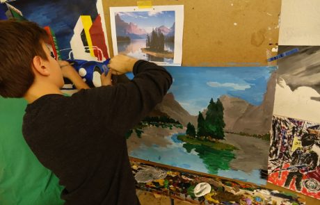 Schüler Malen Kunstschule