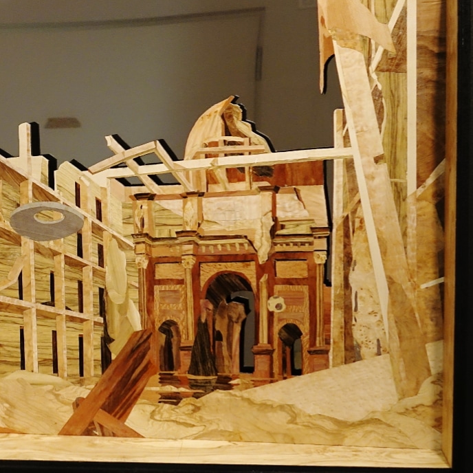 Humboldforum als Ruine - Intarsie